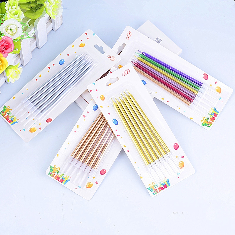 Combo 10 Hộp Nến Sinh Nhật 15cm Hình Bút Chì [1 Hộp 6 Cây] DUHA 023