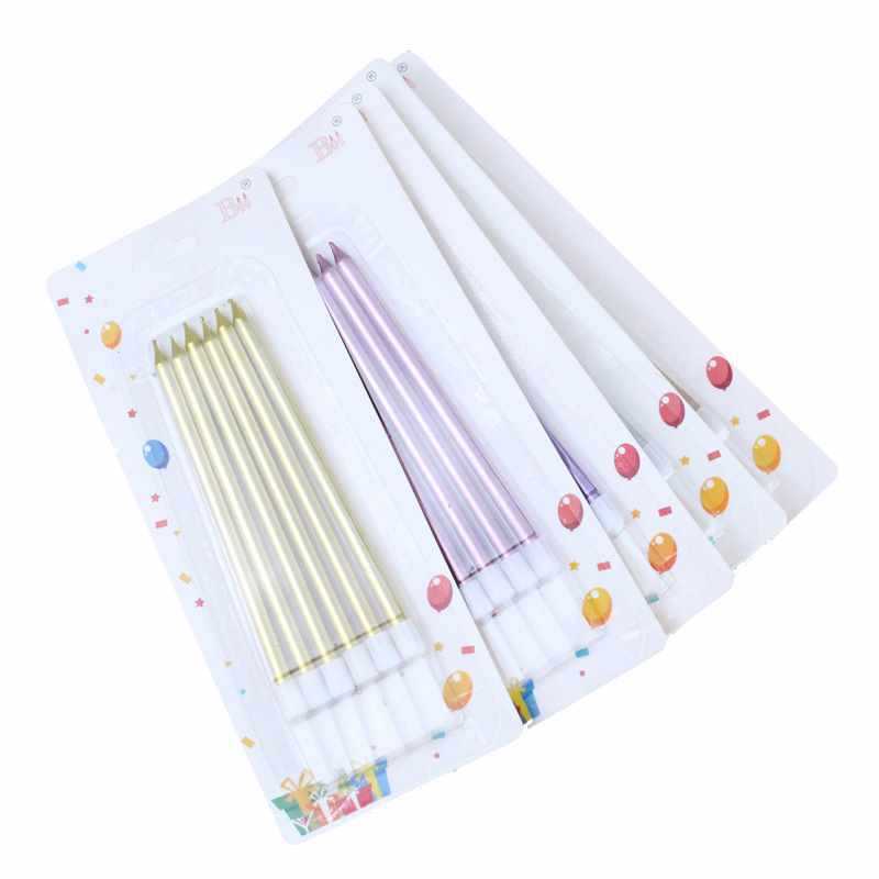 Combo 100 Vỉ Nến Dài Hình Bút Chì Nhiều Màu Trang Trí Bánh Sinh Nhật, Phụ Kiện Bánh Kem Sinh Nhật DUHA 023