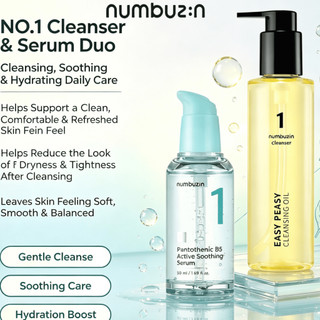 Serum numbuzin No.1 Pantothenic B5 Active Soothing 50ml/numbuzin No.1 Easy Peasy Cleansing Oil 200ml