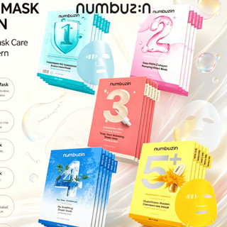 Mặt nạ numbuzin No.1/No.2/No.3/No.4/No.5/Mask 27ml*5/dưỡng da căng bóng đàn hồi mềm mịn