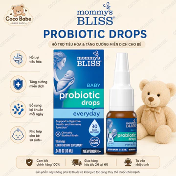 [ Hàng Mỹ ] Men vi sinh Mommy’s Bliss Baby Probiotic Drops hỗ trợ tiêu hóa, nôn trớ cho bé từ sơ sinh - hộp 10ml