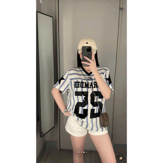 Áo Phông Kẻ Số 25 Siêu Hot QC [Có Sẵn]