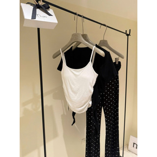 Set 3 Món: Áo 2 Dây + Cardigan + Quần Chấm Bi QC