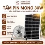 Quạt năng lượng mặt trời,quạt tích điện dạng nằm VINCENT LED,12 chế độ gió,3 cánh kim loại, hiển thị % pin, sạc USB 5V — ảnh 6