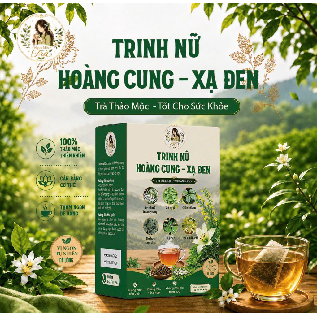 Trinh Nữ Hoàng Cung - Xạ Đen Trà Thảo Mộc 100% Thiên Nhiên Tốt Cho Sức Khỏe
