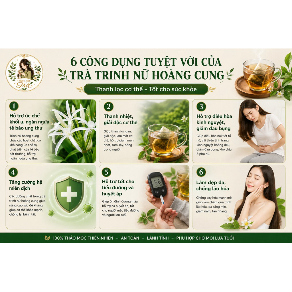 Trinh Nữ Hoàng Cung - Xạ Đen Trà Thảo Mộc 100% Thiên Nhiên Tốt Cho Sức Khỏe