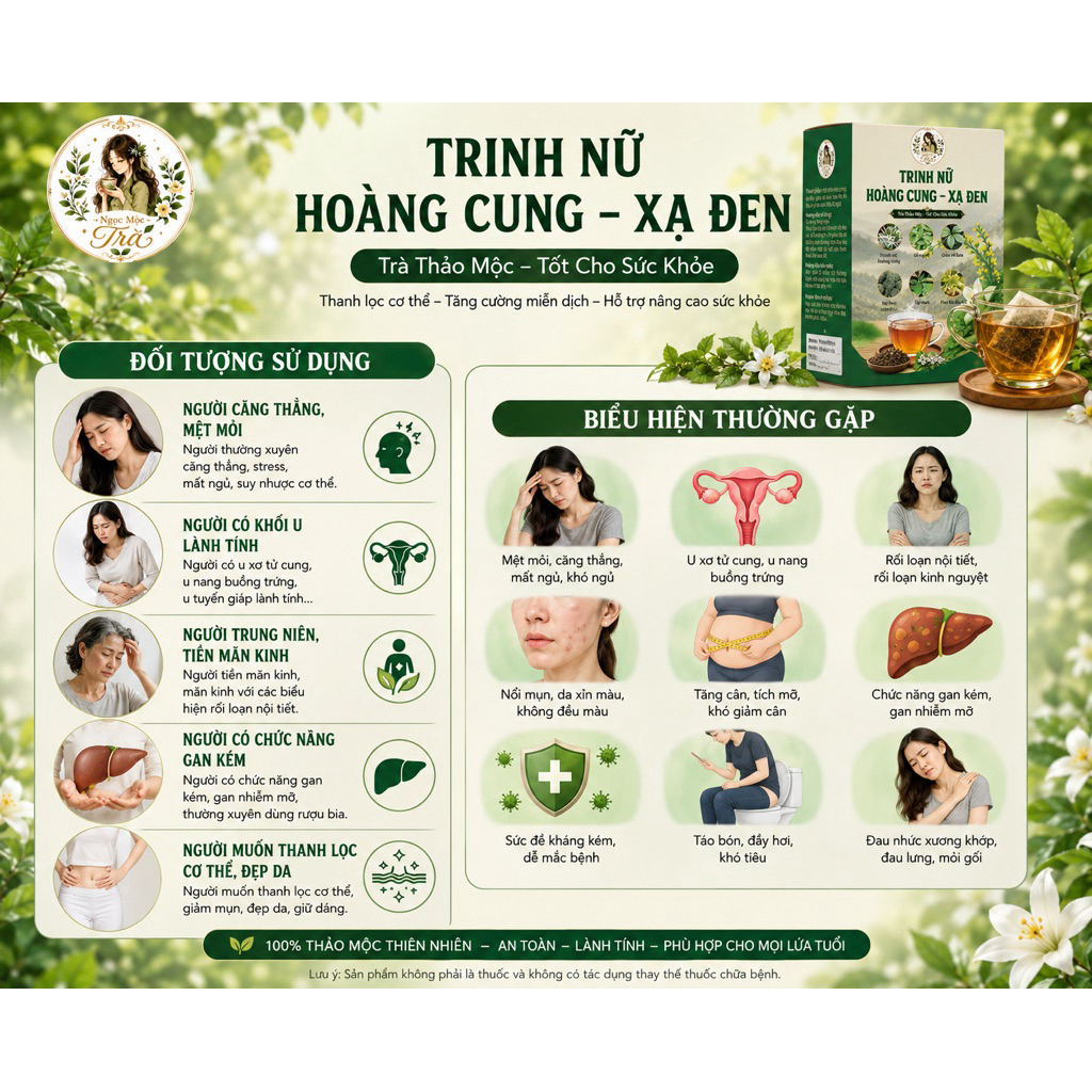 Trinh Nữ Hoàng Cung - Xạ Đen Trà Thảo Mộc 100% Thiên Nhiên Tốt Cho Sức Khỏe