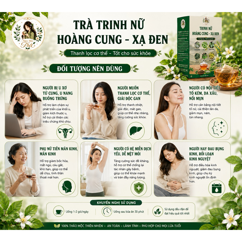 Trinh Nữ Hoàng Cung - Xạ Đen Trà Thảo Mộc 100% Thiên Nhiên Tốt Cho Sức Khỏe