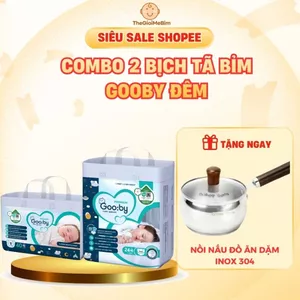 Combo 2 Bịch Tã/Bỉm Dán Quần Gooby Đêm Siêu Thấm Hút, Đủ Size Cho Bé