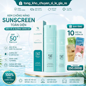 Kem chống nắng TN Cosmetic SPF50+ PA++++ | Bảo vệ & dưỡng sáng da | Tặng 10 mặt nạ dưỡng da