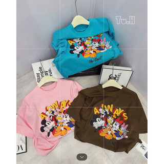 PHẠM THÙY SHOP: ÁO PHÔNG IN HÌNH MICKEY ALWAYS DÁNG RỘNG ẢNH THẬT PHÍA CUỐI