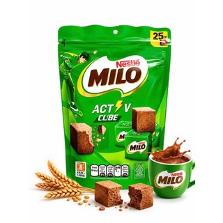 Kẹo Milo Cube Nestlé 25 Viên – Socola Mạch Nha Dạng Khối Giòn Xốp, Vị Milo Đậm Đà, Gói Tiện Lợi