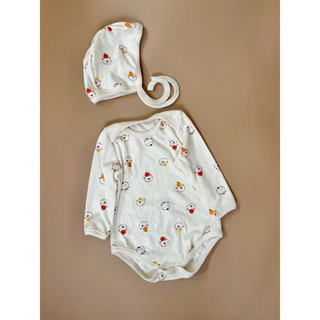 Bodysuit  dài tay chất liệu cotton xinh mềm mịn cho bé trai bé gái
