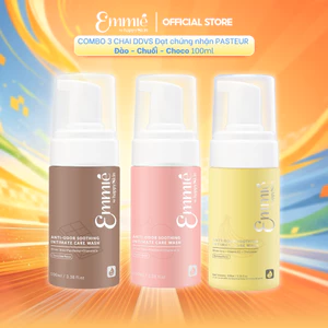 COMBO 3 Chai Dung Dịch Vệ Sinh Đạt chứng nhận Pasteur Anti-Odor Soothing MÙI ĐÀO-CHOCO-CHUỐI 100mlx3