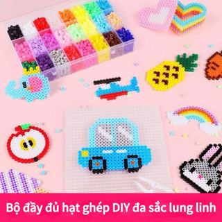 【2.66mm】 Bộ dụng cụ tự làm đồ chơi bằng hạt Perler cao cấp, nhiều màu sắc, bao gồm bàn ủi
