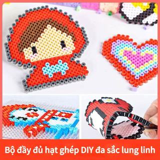 【2.66mm】 Bộ dụng cụ tự làm đồ chơi bằng hạt Perler cao cấp, nhiều màu sắc, bao gồm bàn ủi