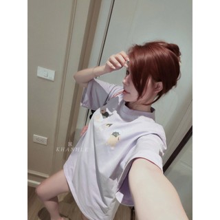 Áo Thun Nữ Hình Shin Màu Tím Form Rộng QCCC Cao Cấp
