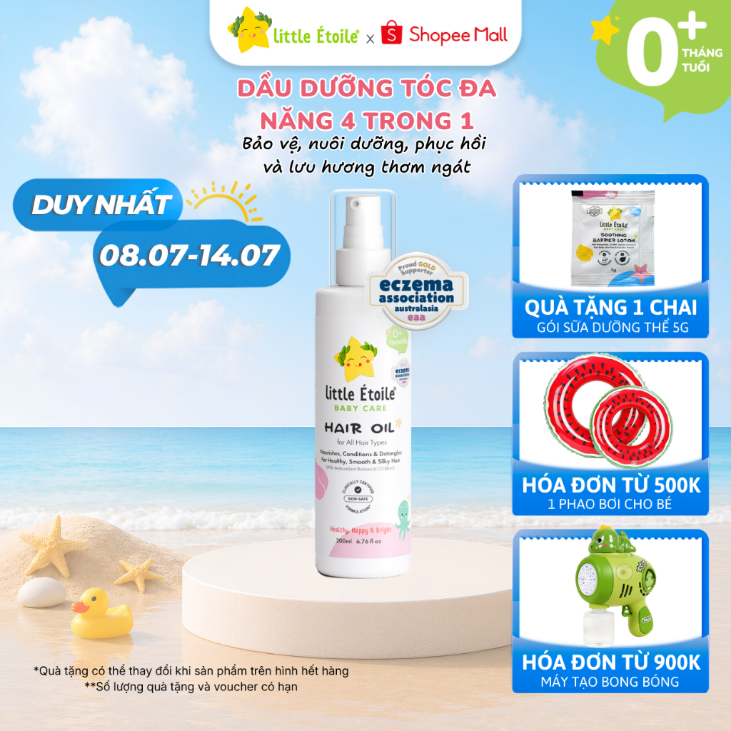 Dầu dưỡng tóc Little Étoile Baby Care Úc đa năng 4 trong 1 cho bé