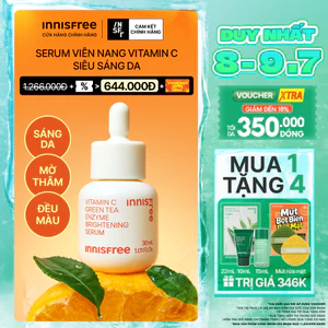 Serum Vitamin C sáng da, mờ thâm mụn INNISFREE Green Tea Enzyme Brightening Serum 30ml