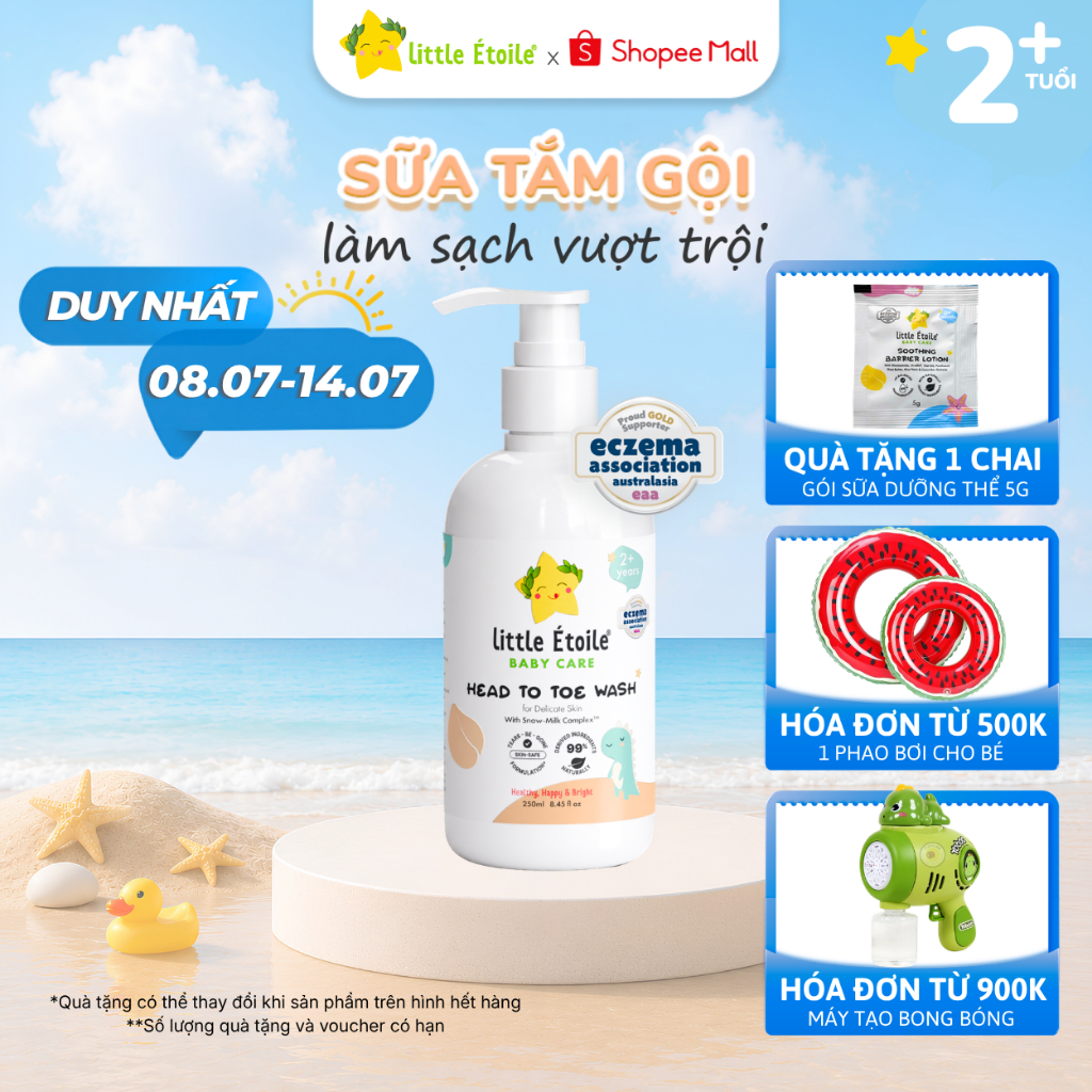 Sữa tắm gội Little Étoile Úc làm sạch vượt trội cho bé