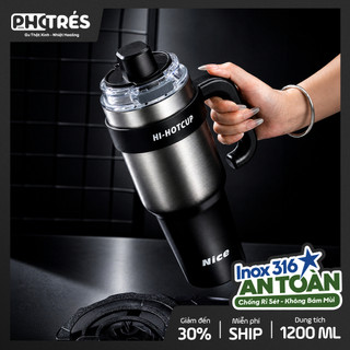 [Inox 316] Bình Nước Giữ Nhiệt 1200ml Photres Giữ Nóng Lạnh 24H Cốc Giữ Nhiệt Văn Phòng Ô Tô 6 Lớp
