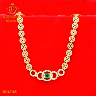 Lắc Tay Kim Tiền Nữ Đính Đá Xi Mạ Vàng 24K Cao Cấp - Trang Sức Hava - HVLT49
