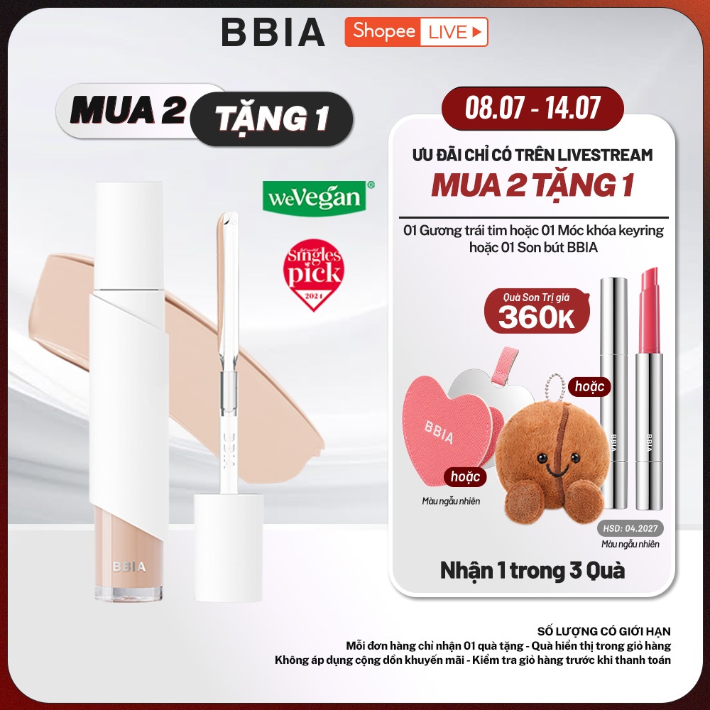 [LIVESTREAM] Kem che khuyết điểm BBIA Eau Stay Concealer 8,5g