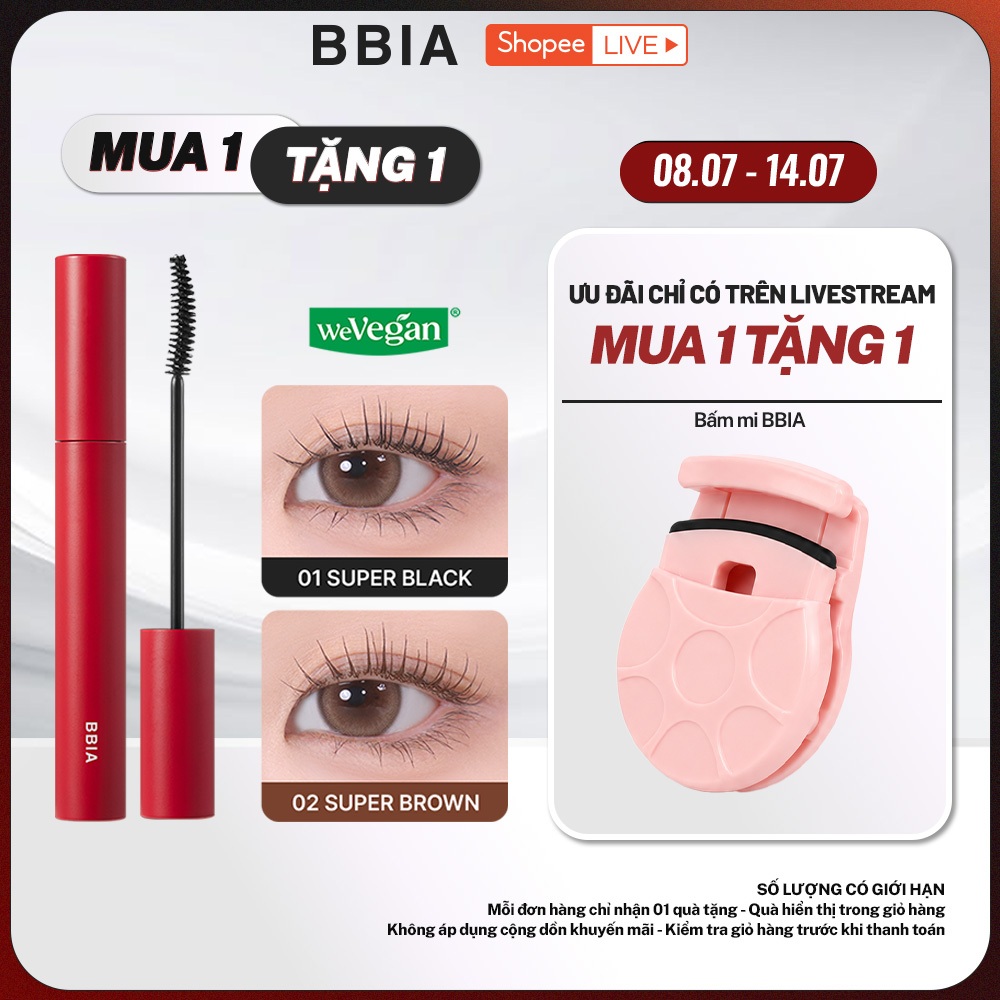[LIVESTREAM] <HSD 04.2027> Mascara làm dài và dày mi, không trôi BBIA Never Die Mascara Extreme 7g