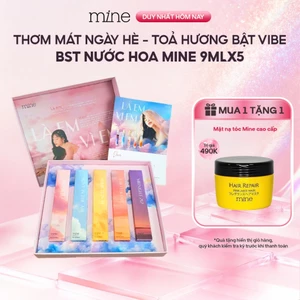 Box Quà Nước Hoa Mine 5x9ml, 5 Mùi Hương Nữ Cao Cấp, Quà Tặng Sinh Nhật, Quà Tặng Nữ Tinh