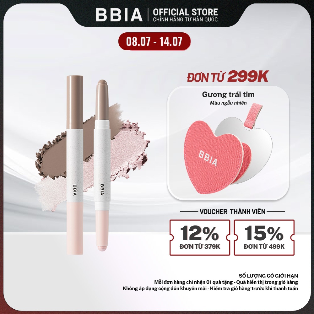 Bút tạo khối và bắt sáng 2 đầu đa năng BBIA Last Contour Stick (1.2g x 2 đầu)