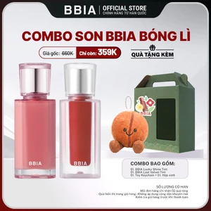 COMBO Son BBIA Bóng Lì: 01 Son tint bóng BBIA Lucky Shine Tint + 01 Son kem nhung thuần chay BBIA Last Velvet Tint