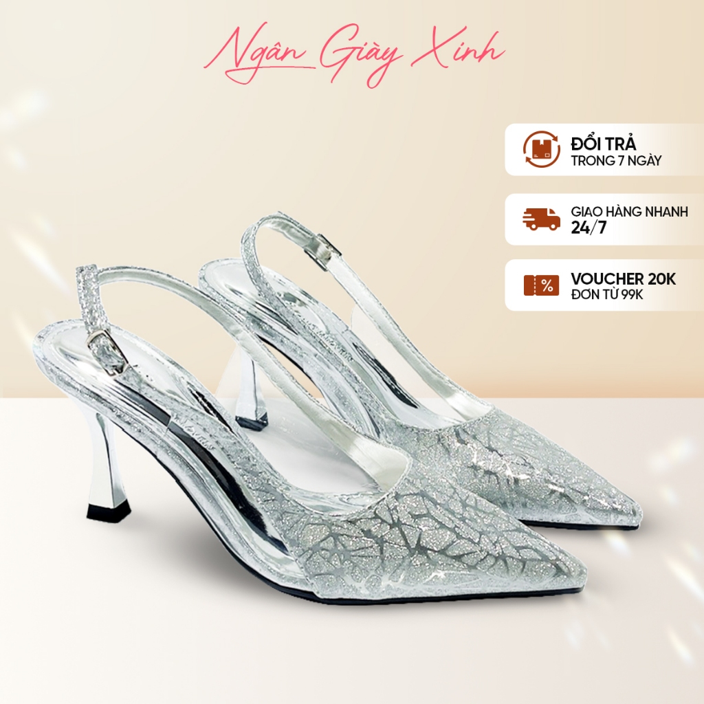 Giày Cao Gót Nữ Đi Tiệc Thiết Kế Tối Giản Trơn Thanh Lịch Dễ Phối Đồ 5-7cm