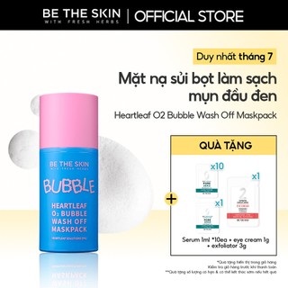 Mặt Nạ Sủi Diếp Cá Làm Sạch Mụn Đầu Đen Heartleaf O2 Bubble Wash Off Maskpack BETHESKIN 50g