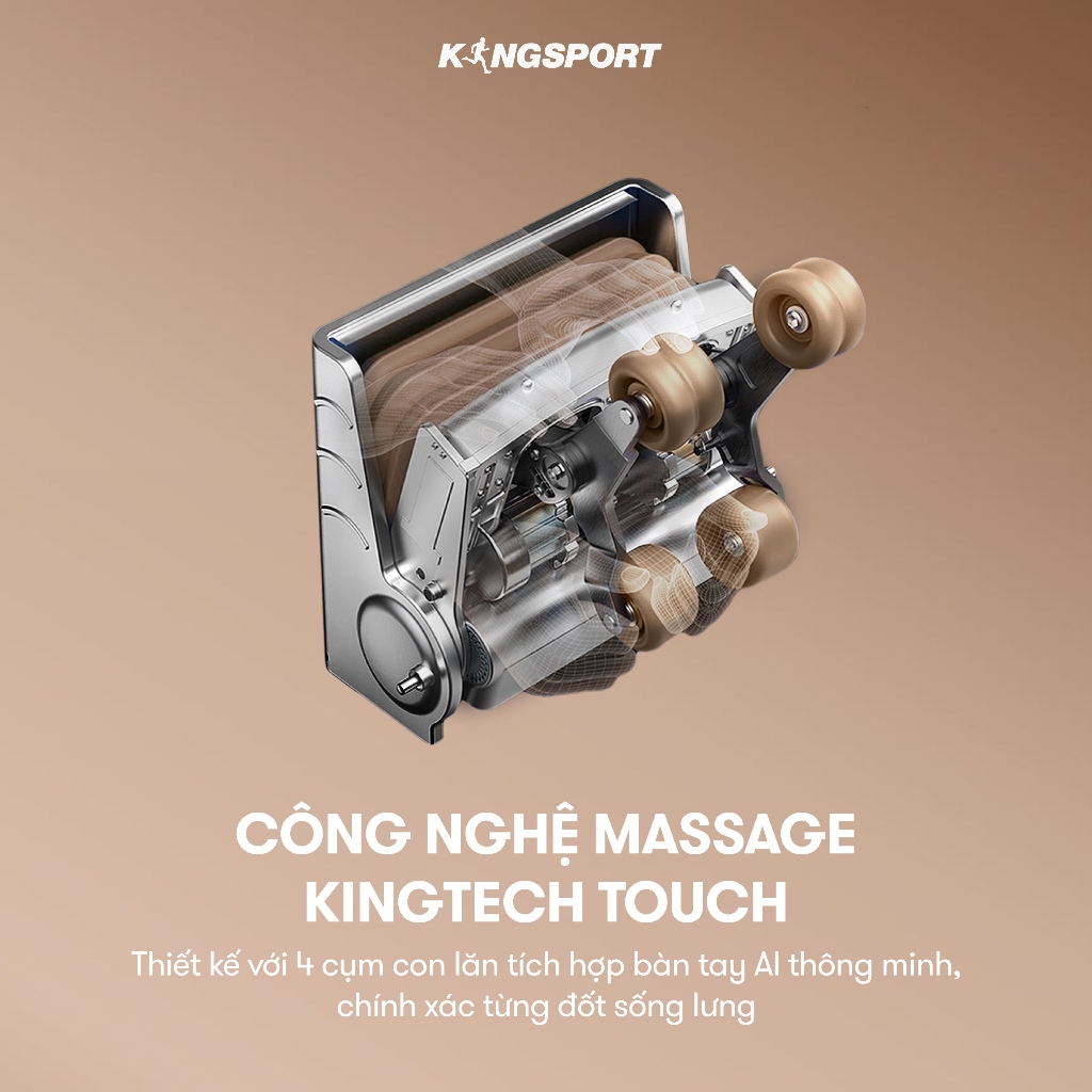 [KOL] Ghế massage toàn thân KINGSPORT G9 công nghệ làm ấm Warmtech, 5 bài tập massage tự động