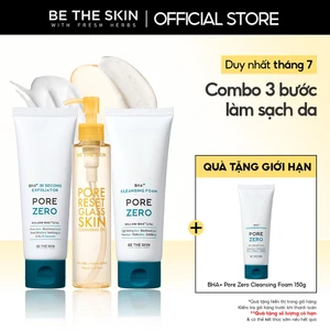 Combo Làm Sạch 3 Bước & Thanh Lọc Da Chuyên Sâu BETHESKIN (Sữa Rửa Mặt 100g, Dầu Tẩy Trang 150ml & Tẩy Da Chết 150g)