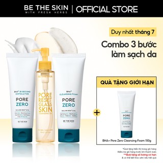 Combo Làm Sạch 3 Bước & Thanh Lọc Da Chuyên Sâu BETHESKIN (Sữa Rửa Mặt 100g, Dầu Tẩy Trang 150ml & Tẩy Da Chết 150g)