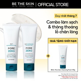 Combo Làm Sạch & Thông Thoáng Lỗ Chân Lông BETHESKIN (BHA+ Pore Zero Sửa Rữa Mặt 150g & Tẩy Tế Bào Chết 100g)