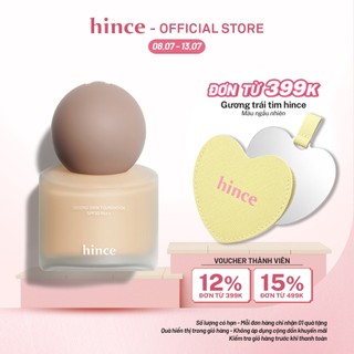 Kem nền che phủ mỏng nhẹ chống nắng SPF30 PA++ hince Second Skin Foundation 40ml