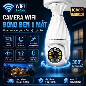 V99AI Camera xoay 360 độ bóng đèn wifi 1080P Full HD nhìn đêm đàm thoại 2 chiều giám sát gia đình