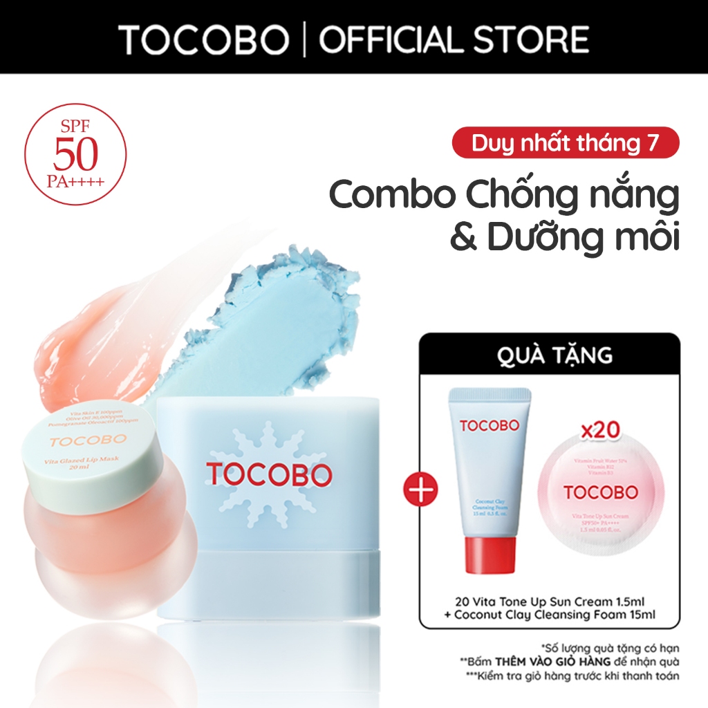 Combo chống nắng toàn diện và dưỡng môi mềm mại Vita Lips mask 20ml & Mini Cotton Soft Sun Stick SPF50+ PA++++ 11g