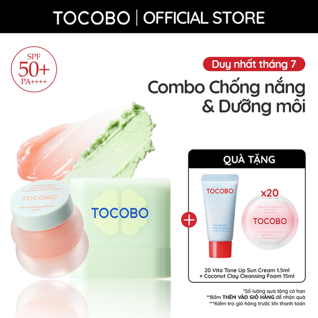 Combo chống nắng toàn diện và dưỡng môi mềm mại Vita Lips mask 20ml & Mini Cica Cooling Sun Stick SPF50+ PA++++ 11g