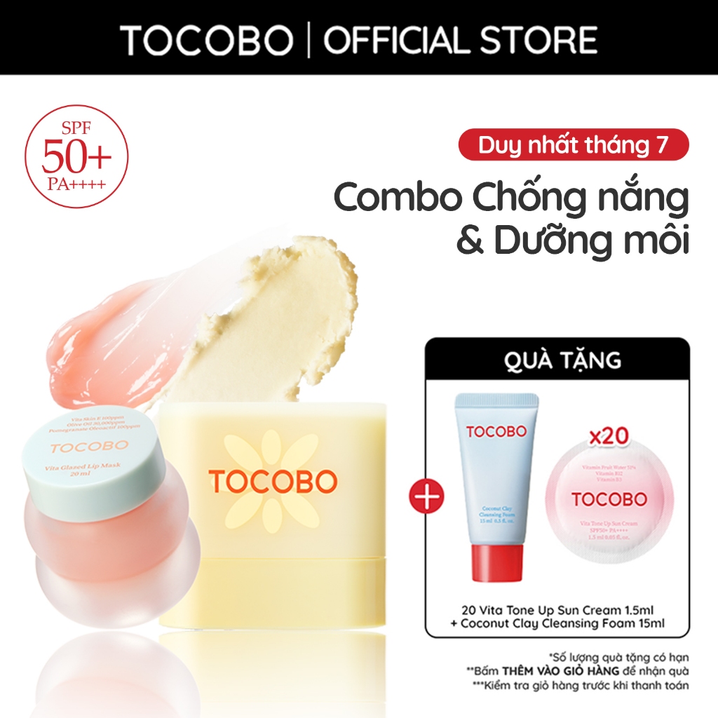 Combo chống nắng toàn diện và dưỡng môi mềm mại Vita Lips mask 20ml & Mini Vita Waterproof Sun Stick SPF50+ PA++++ 11g
