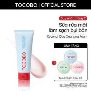 Sữa rửa mặt làm sạch bụi bẩn & thu nhỏ lỗ chân lông Tocobo Coconut Clay 150ml