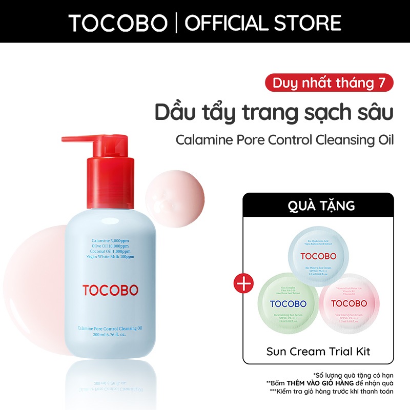 Dầu tẩy trang sạch sâu, dịu nhẹ Tocobo Calamine Pore Control Cleansing Oil 200ml