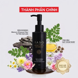 I54 Dầu tẩy trang Ghassoul Black Cleansing Oil - IASO