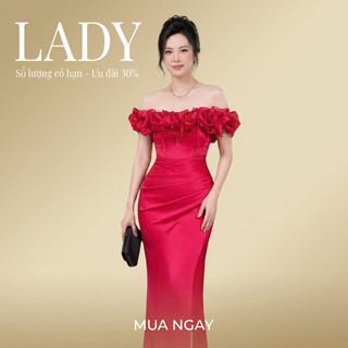 Dạ hội  trung niên dáng dài bèo ngực phi lụa đính kết sang trọng thanh lịch màu đỏ, đen, trắng, vàng,tím, xanh lá.M025
