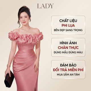 Dạ hội  trung niên dáng dài bèo ngực phi lụa đính kết sang trọng thanh lịch màu đỏ, đen, trắng, vàng,tím, xanh lá.M025