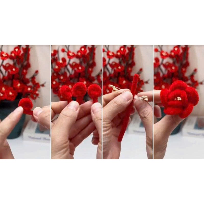 Set Nhụy Hoa Giả làm Hoa Kẽm Nhung – DIY - Thủ công