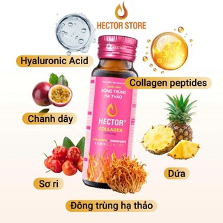 Nước uống collagen Hector đông trùng hạ thảo  hộp 10 chai
