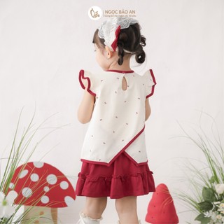 NBAN (6M-6Y) Set váy bé gái Thỏ Mơ, áo cánh tiên phối chân váy mềm mát dễ thương bé đi chơi-THOMO
